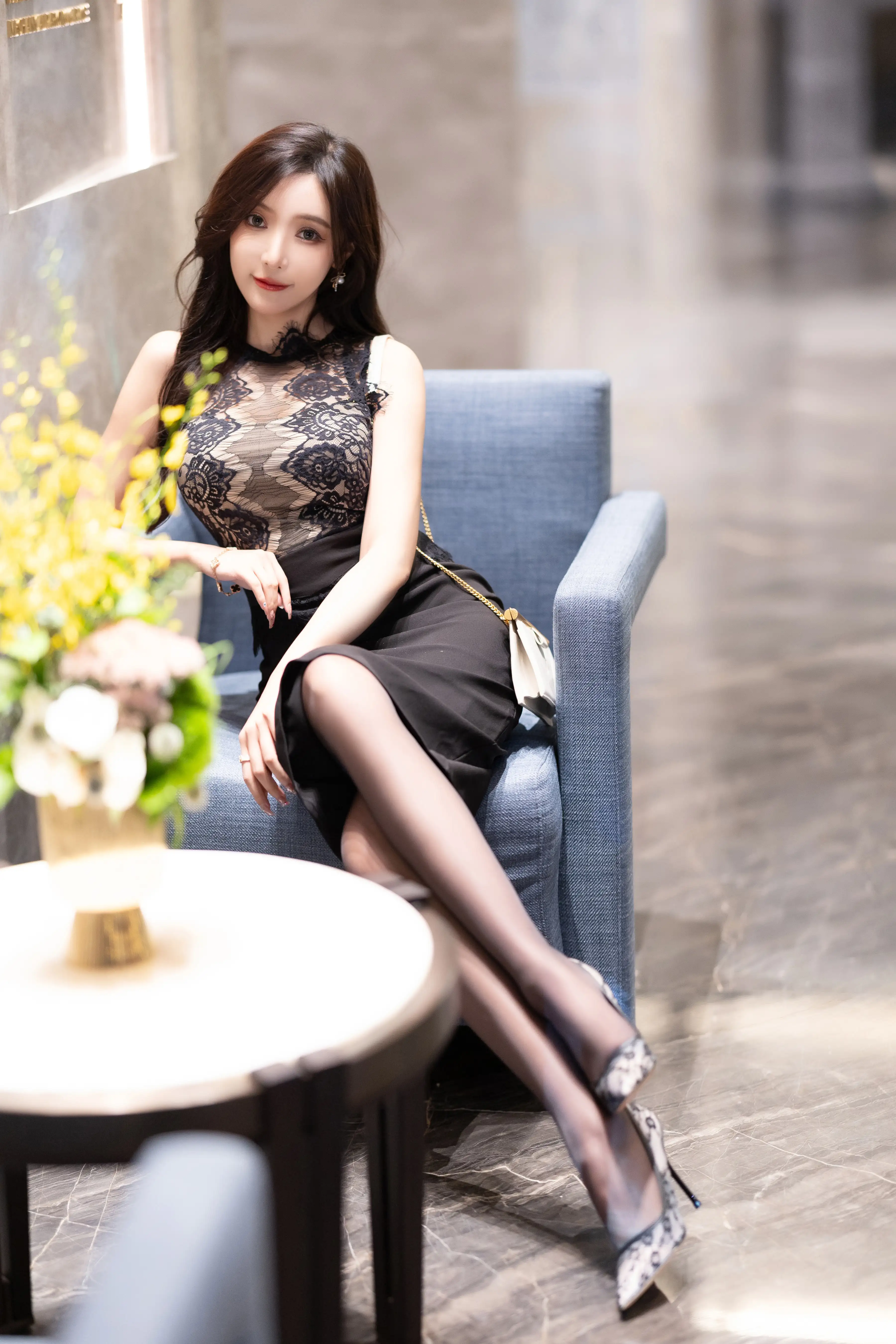 王馨瑶_NO.049_内购无水印_1174_吊带连衣长裙_ - M940.COM 内部私购-第1张
